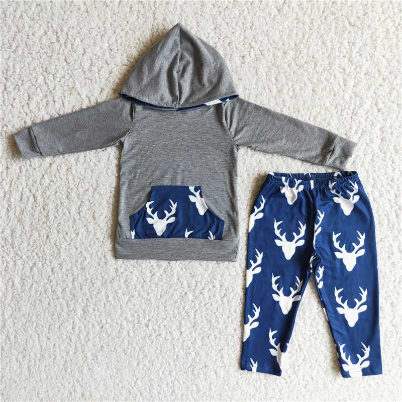 Not all size 6 A15-11 Grey Hoodie and White Deer Head Suit