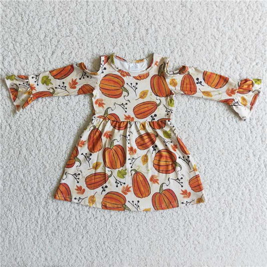 6 A12-2 Pumpkin Off the Shoulder Lace