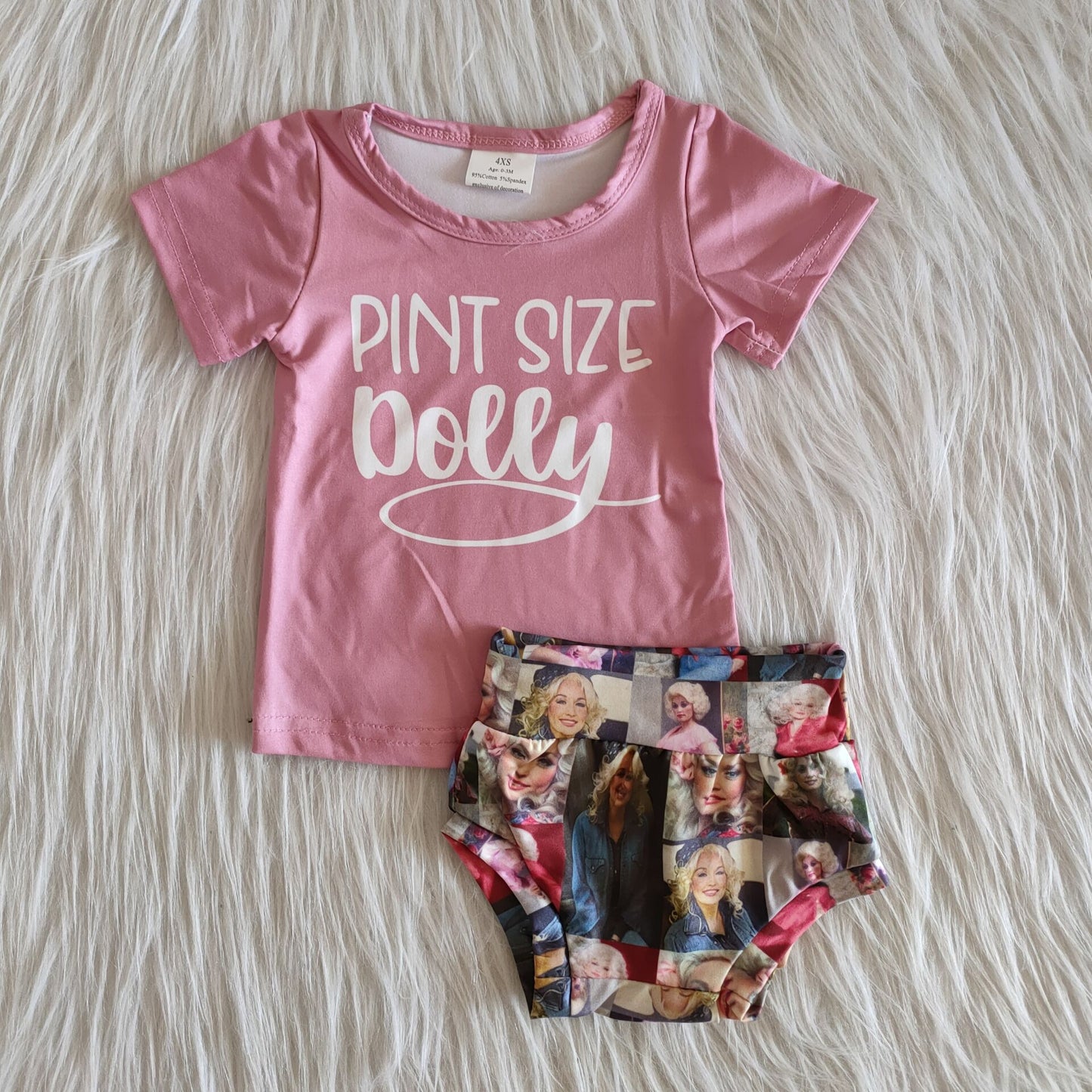 D13-9 Pink Short Sleeve Thong Set