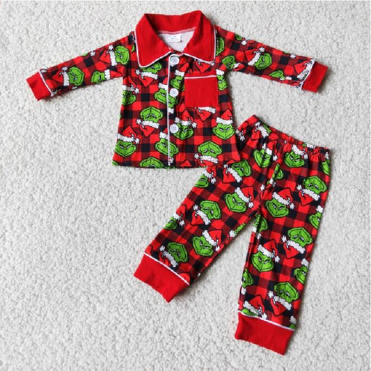 6 B1-25 Boys Christmas Pocket Pajama Set