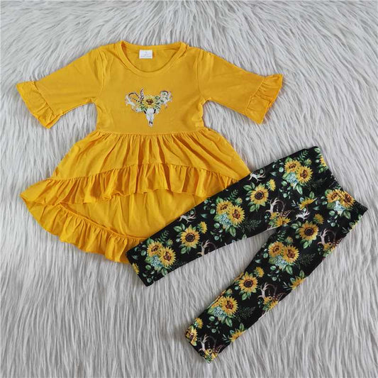 C4-18 Bull head sunflower top suit