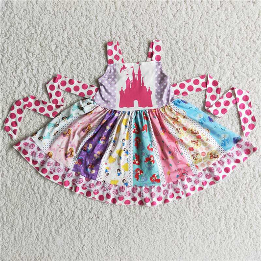 A17-21 New summer Castle Princess Strap Dress