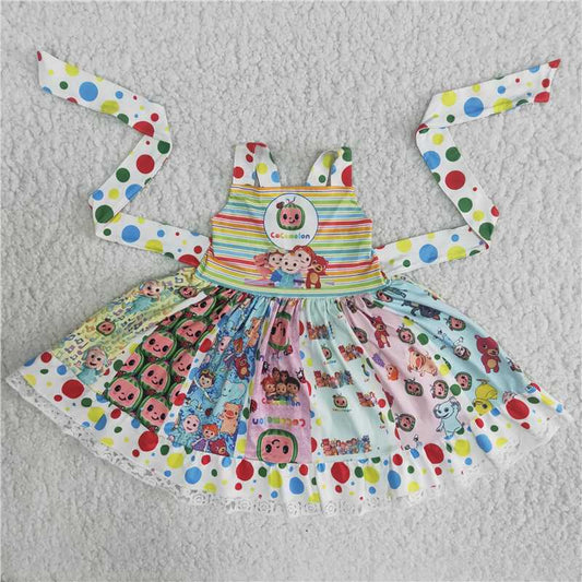 B8-24 New summer Watermelon cartoon mosaic skirt