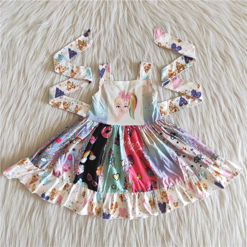 C9-15 New summer cartoon polka dot strap dress