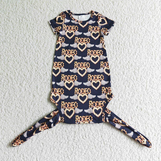 NB0006 baby heart short sleeve nightgown