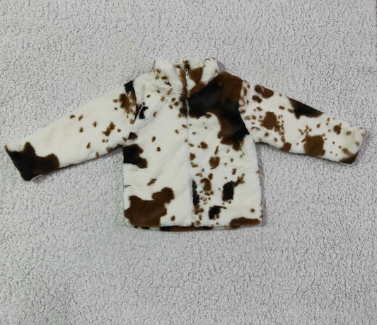 6 A30-21-2  cow print fur coat