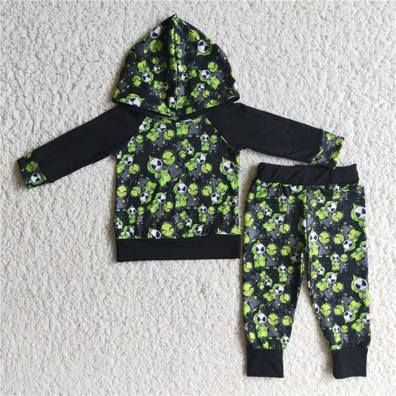 6 A15-14 Halloween Hoodie Long Sleeve Pants Set