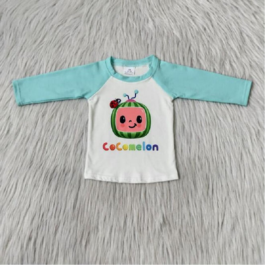 6 A25-15 Smile Watermelon Long Sleeve Top