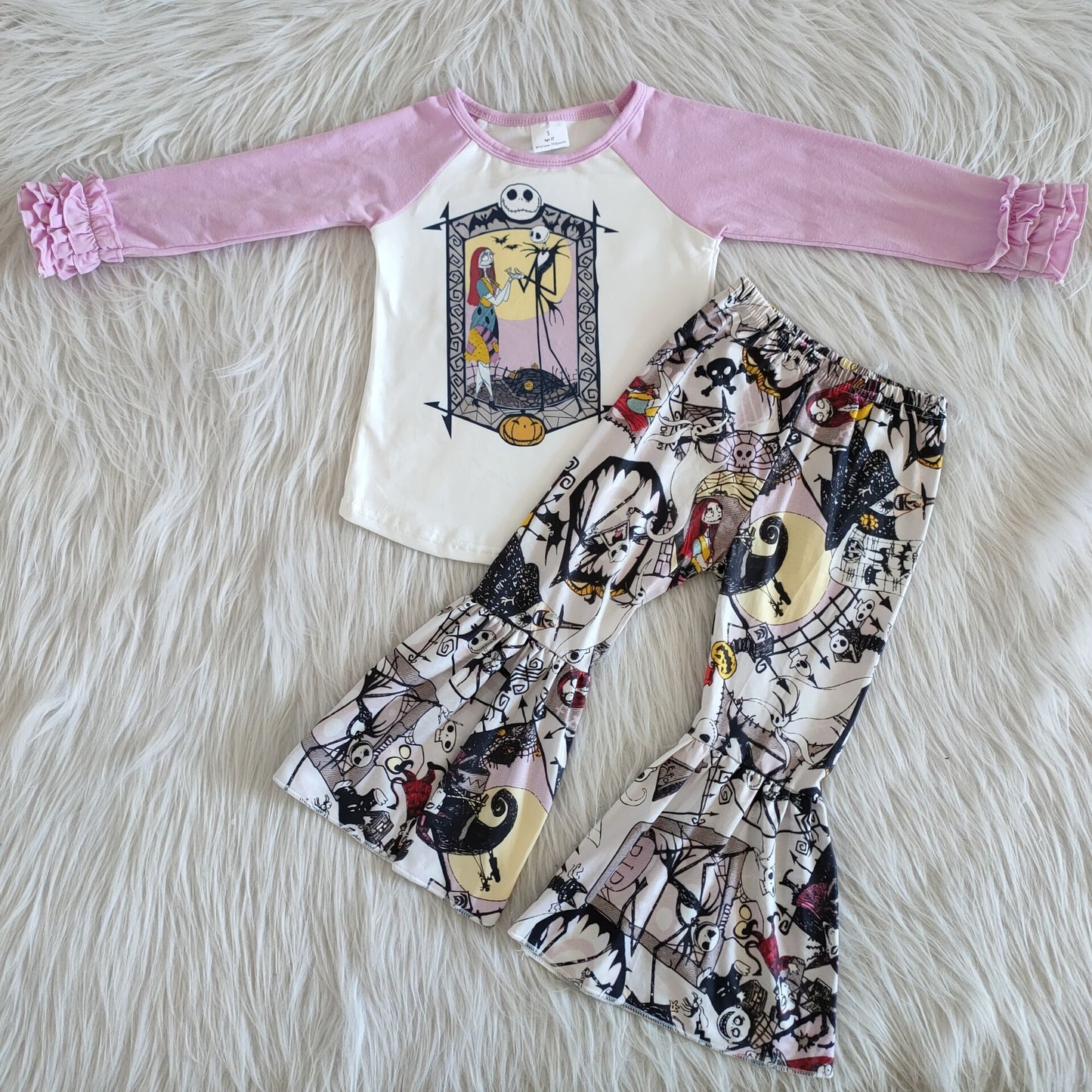 6 A27-3 Lilac Long Sleeve Flared Pants