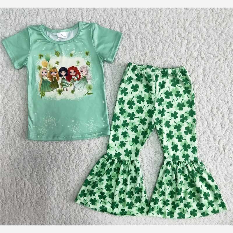 B10-2 girl four leaf clover suit