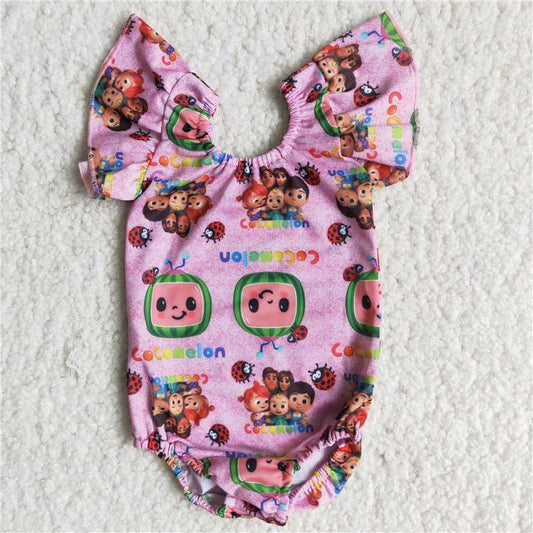 A1-4 pink cartoon swimsuit