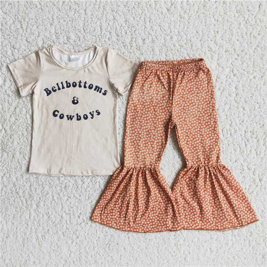 B14-13 cowboys  bell bottoms girl outfit