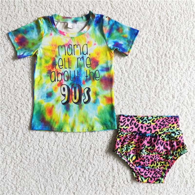 C14-30 Colorful Short Sleeve Top Thong