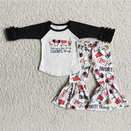 6 B7-19 Cartoon Black Long Sleeve Suit