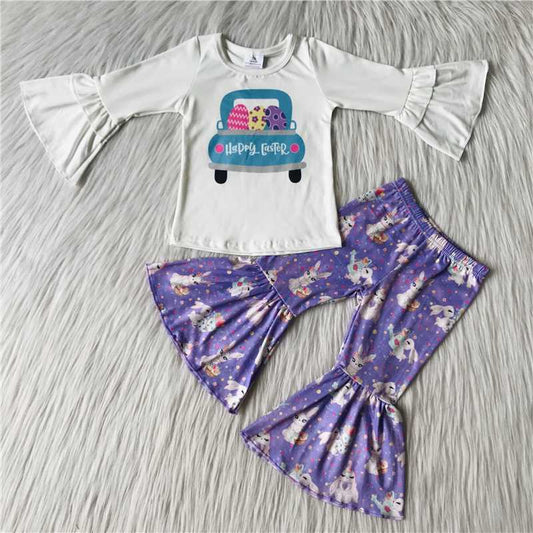 6 A22-11 blue car purple bunny pants suit