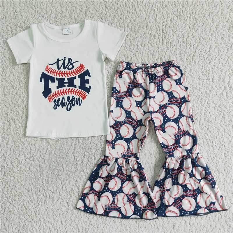 B5-13 THE Short Sleeve White Baseball Suit