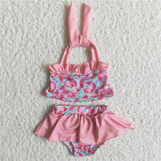 B5-12-1 Lace-up Watermelon Swimsuit