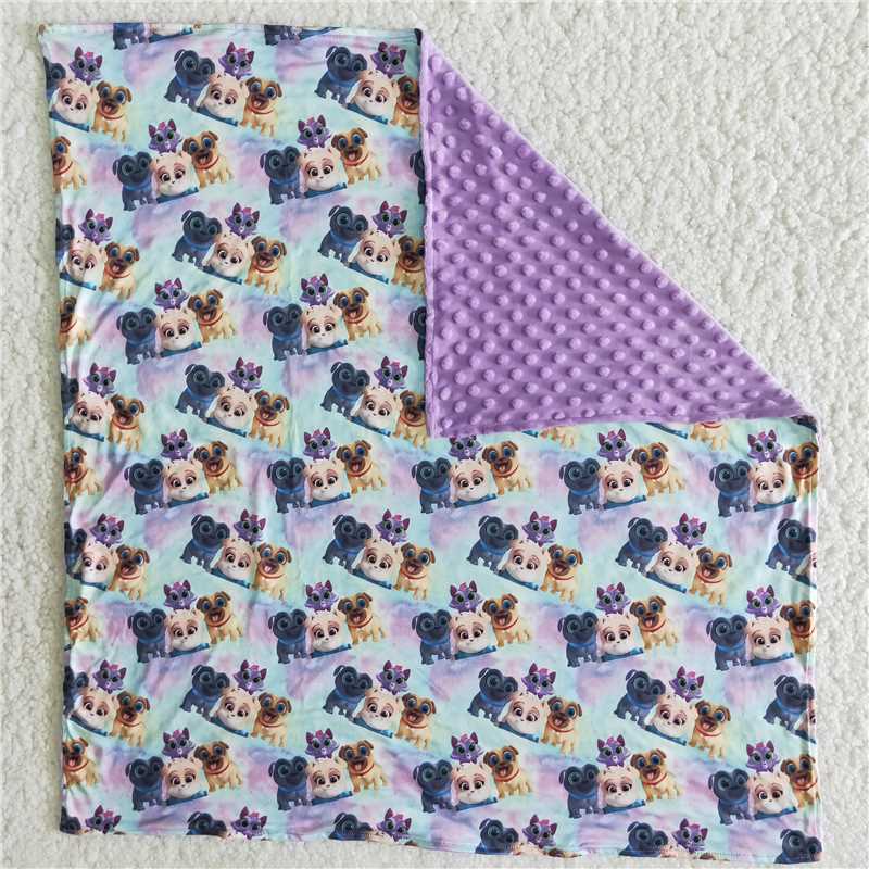 6 A16-16 four puppies blanket
