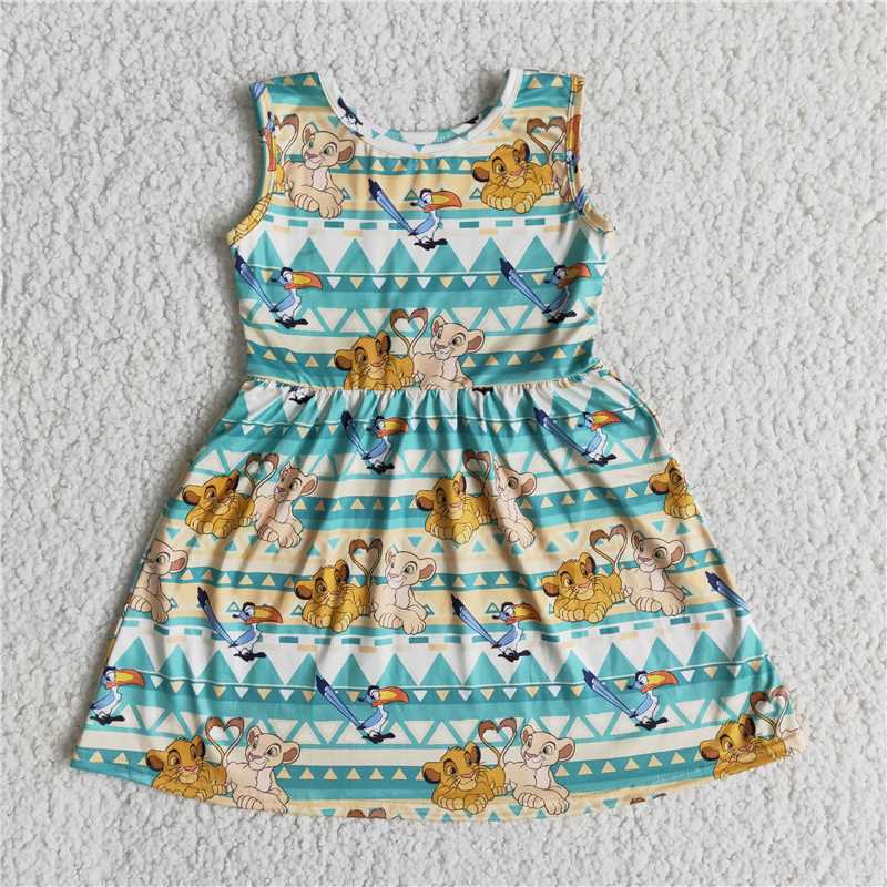 E13-1 Valentine's Day Cartoon Dog Strap Dress