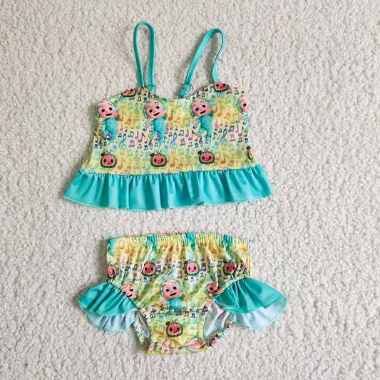 E13-29 Baby Girls Yellow Swimsuit Suit