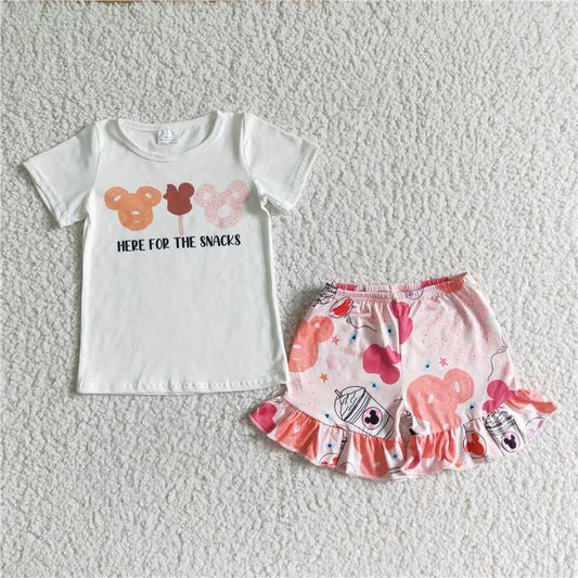 GSSO0049 baby girls cute cartoon print set