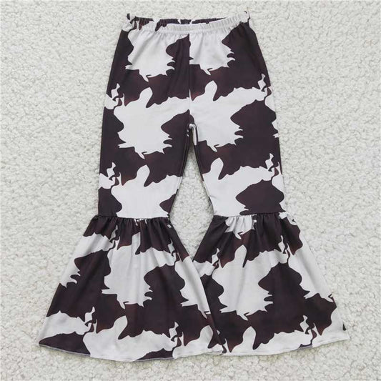 P0056 Ink pattern milk silk trousers