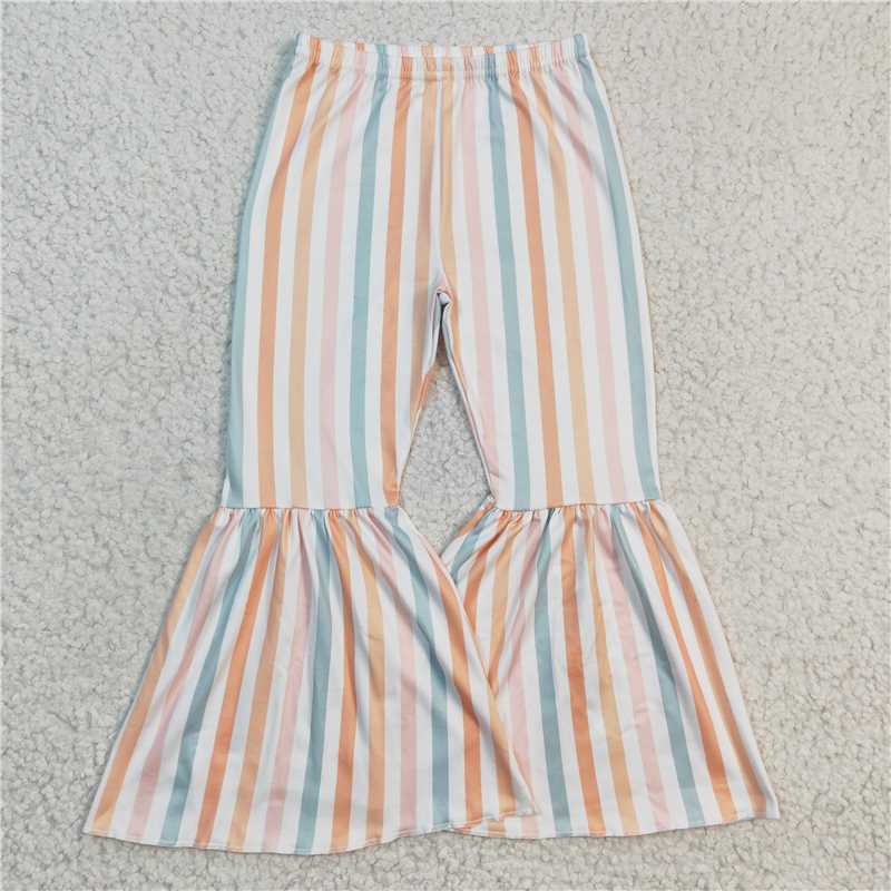 P0059 Color Striped Milk Silk Trousers