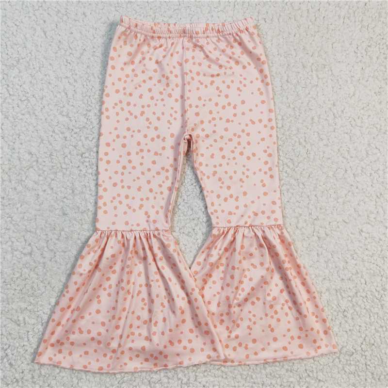 P0055 Orange Polka Dot Milk Silk Trousers