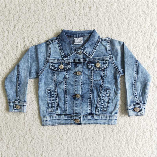 6 A5-14 Blue and white denim top Denim jacket