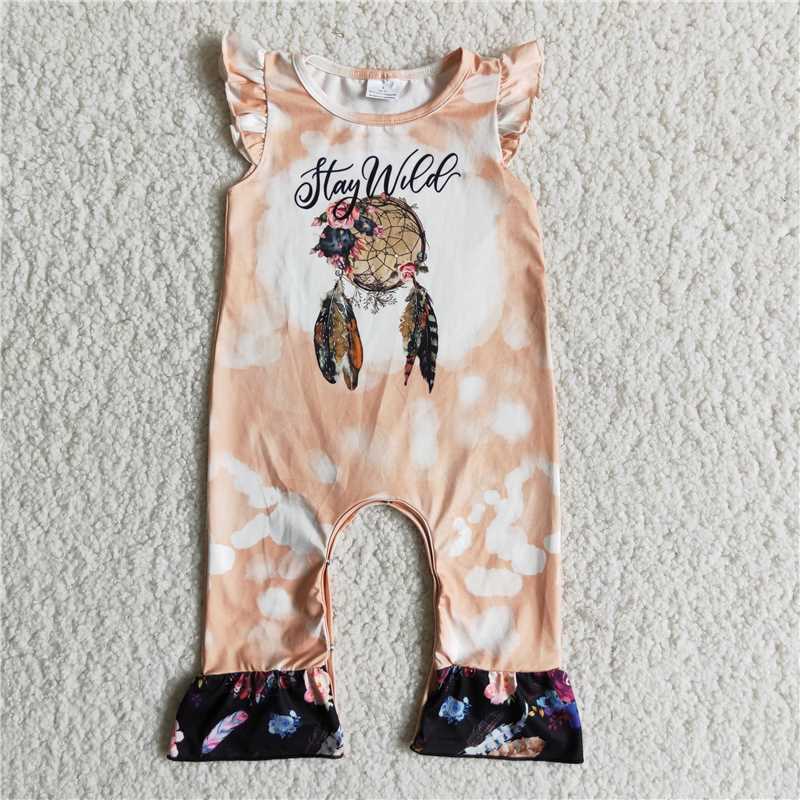 D3-17 Alphabet earth flower romper