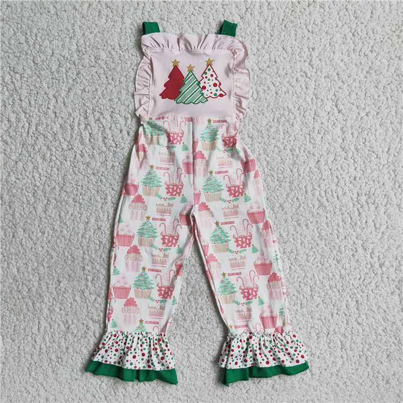 E4-26 Christmas Tree Bib Jumpsuit