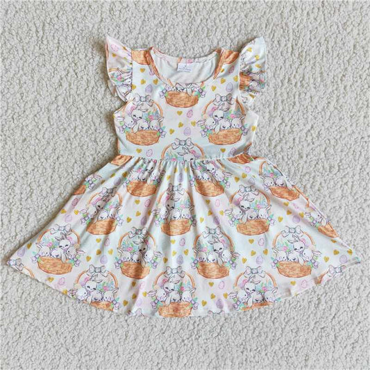 E6-1 Easter Bunny Fly Sleeve Dress
