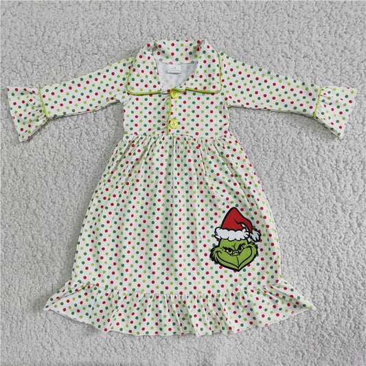 6 B3-23 Floral Dot Long Sleeve Skirt