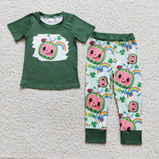 D5-2 boy cartoon watermelon short-sleeved trousers suit D 3.1