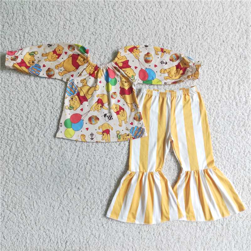 GLP0030 BABY GIRLS CARTOON BEER OUTFIT