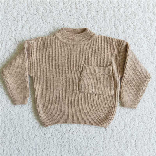 6 B13-40 Khaki Pocket Sweater