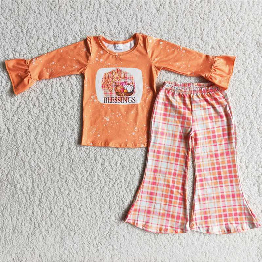 6 A18-19 Baby girls Truck Pumpkin Brown Lace Set D 8.7