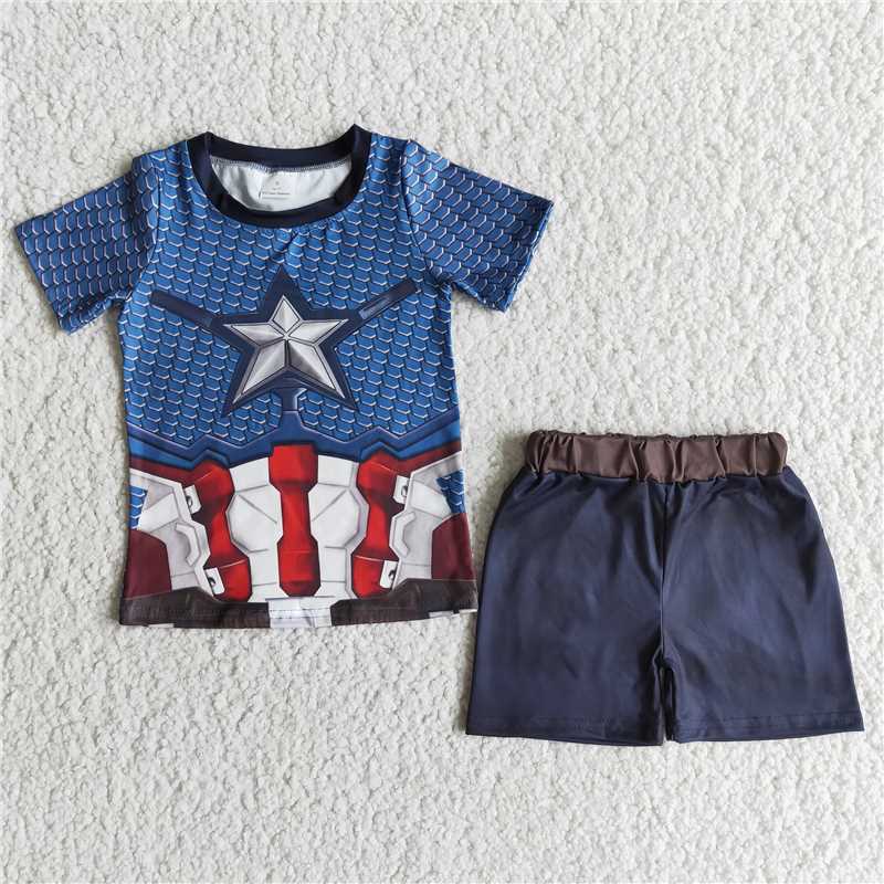 E12-12 star supper boy shorts set