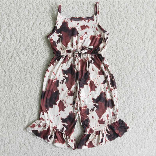 C11-2 New summer Ink Pattern Cow Strap Bodysuit