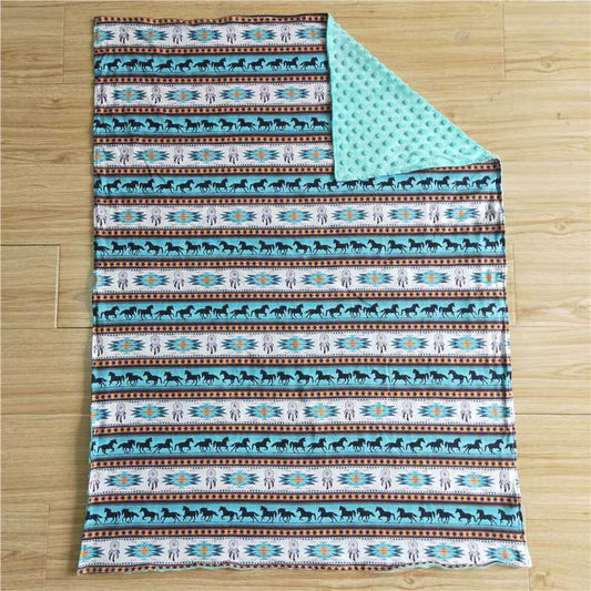 6 B2-17 horse pattern baby blanket blanket