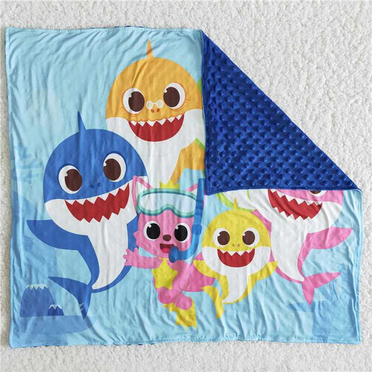 6 B6-16 Blue Baby kids Blanket