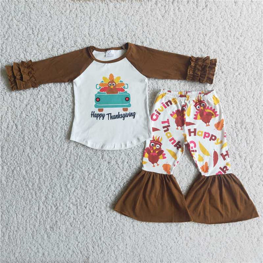 6 C8-16 Thanksgiving Girls Long Sleeve Suit