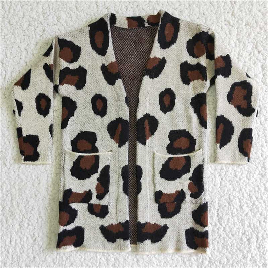 6 A21-11  Leopard Print White Jacket