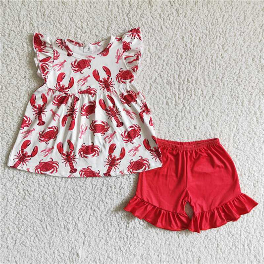 C0-27 Lobster fly-sleeve shorts set