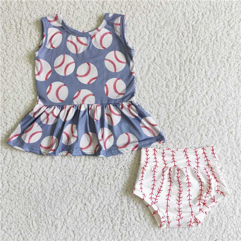 GBO0005 Blue Short Sleeve Baseball White Briefs Set 2025 3.8