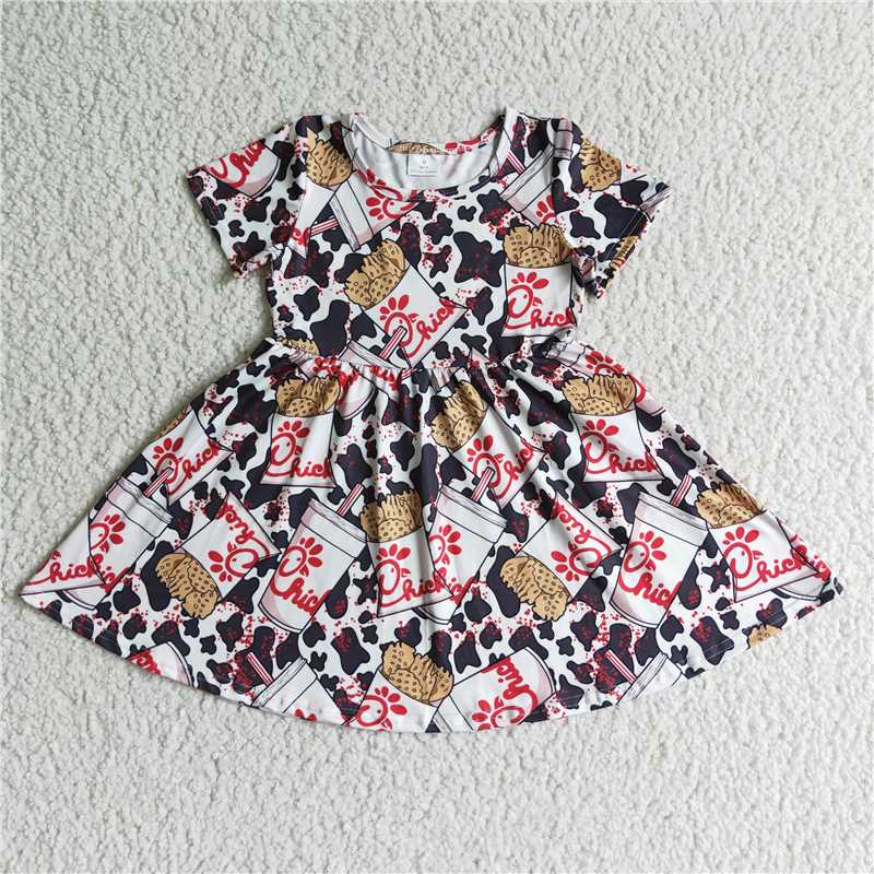 GSD0093 girls short sleeve dress