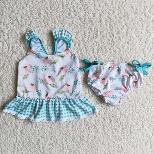 C11-1 Patterned swimsuit bow shorts