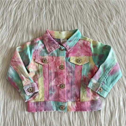 6 A31-1-1 Red and green denim jacket
