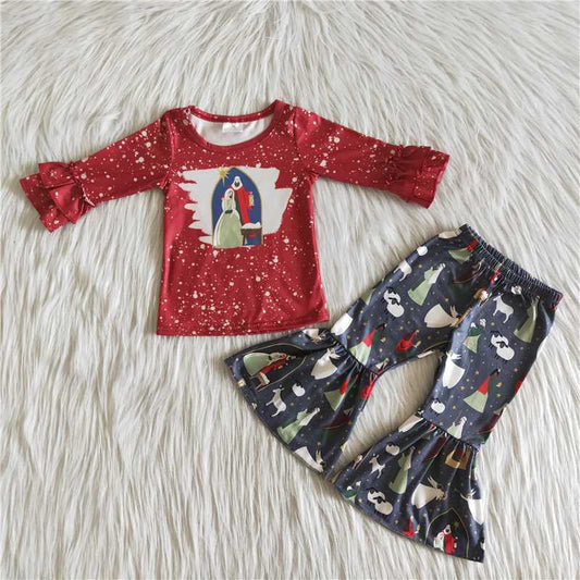 6 A22-13 Red Long Sleeve Suit