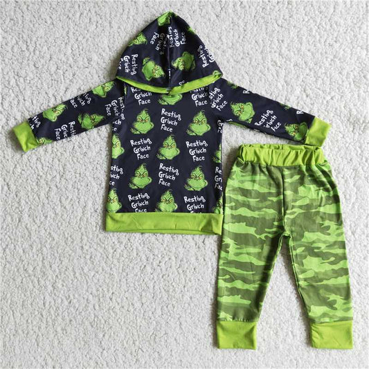 6 A6-26 Baby girls Green Hoodie Set